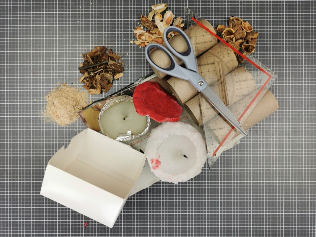 Zutaten für selbst gemachte Ofenanzünder